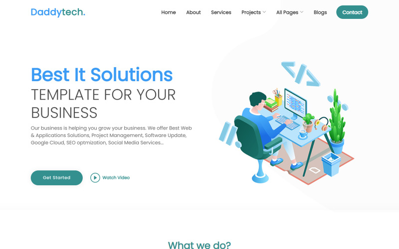 D-Tech – Website-Vorlage für Webentwickler