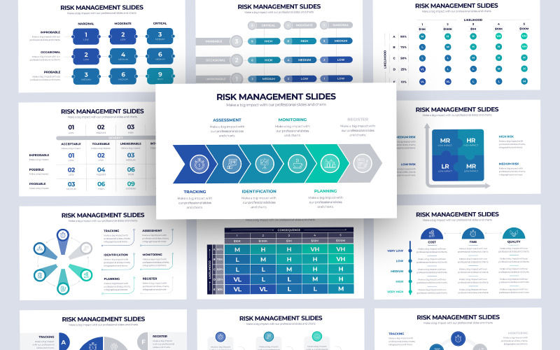 Modello di presentazione di Google per le diapositive sulla gestione del rischio aziendale