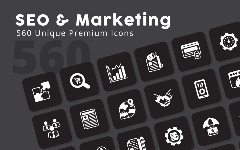 SEO-marketing unieke iconen