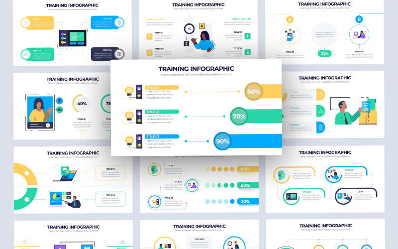 Szkolenia biznesowe Infografika Szablon prezentacji Google