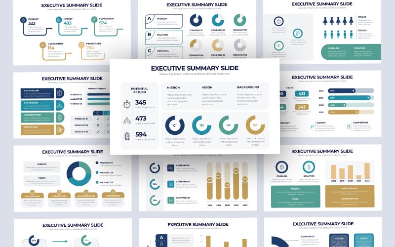 Diapositives de résumé exécutif Modèle Google Slides