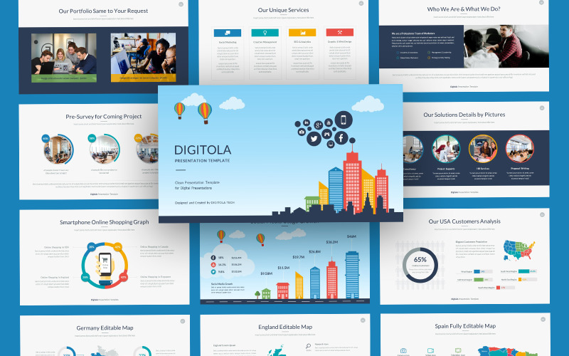 Digitola Business Marketing Google Slides-Vorlage