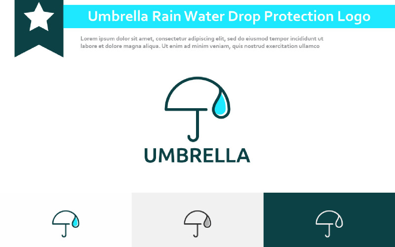 Guarda-chuva Proteção contra gotas de água logotipo da linha de guarda