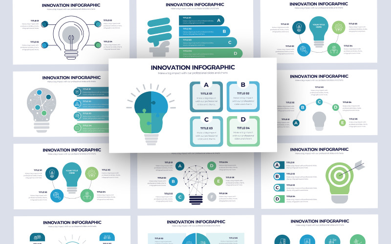 Modèle de présentation d'infographie sur l'innovation