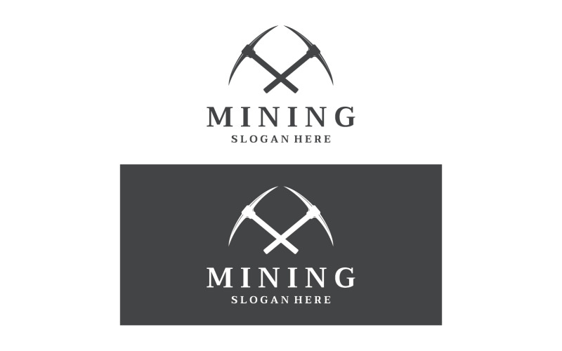 Affari dell'elemento di vettore di logo dello strumento di estrazione mineraria 5