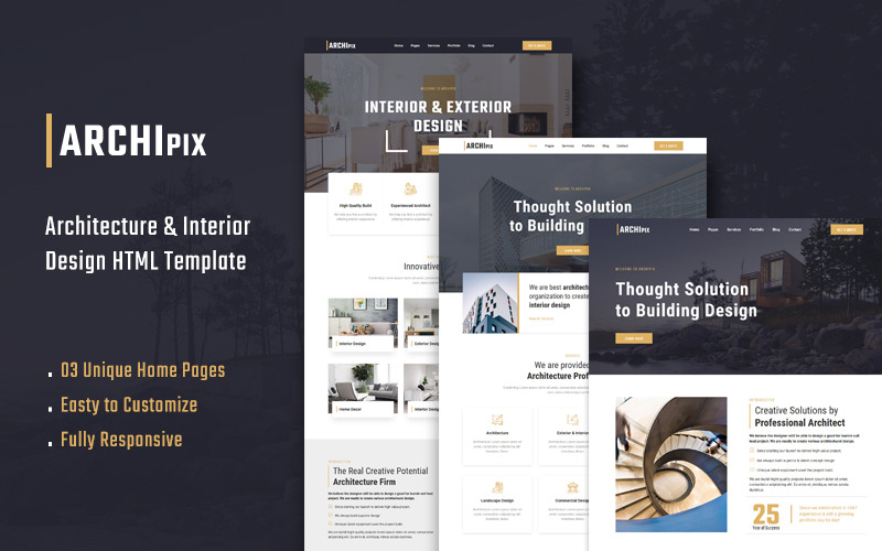 Archipix - Modello HTML di architettura e interior design
