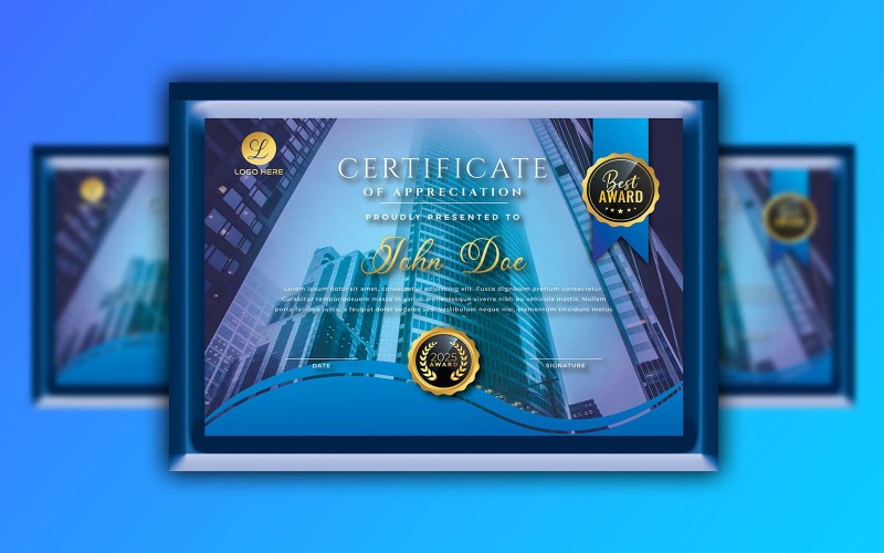 Attractive Modern Smart looking - Certificate Template