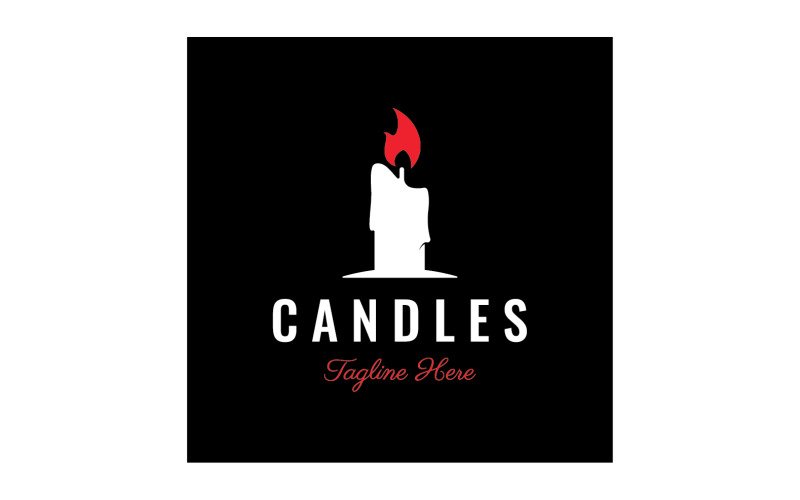 Bougie feu logo vecteur version 3