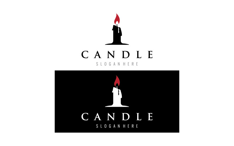 Bougie feu logo vecteur version 7