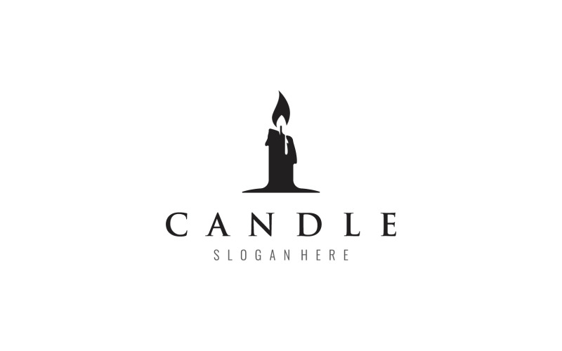 Candle fire logo vector version 2 #307369 - TemplateMonster