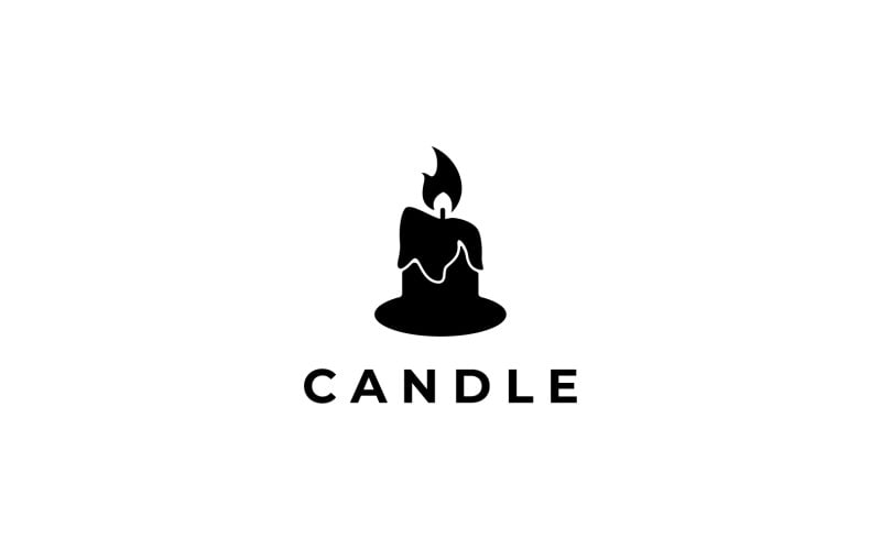 Logo svíčky oheň vektorové verze 5