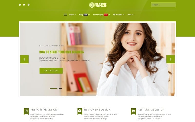 Modelo Joomla 6 clássico retrô para negócios e empresas - JL Classic Retro Business and Corporate