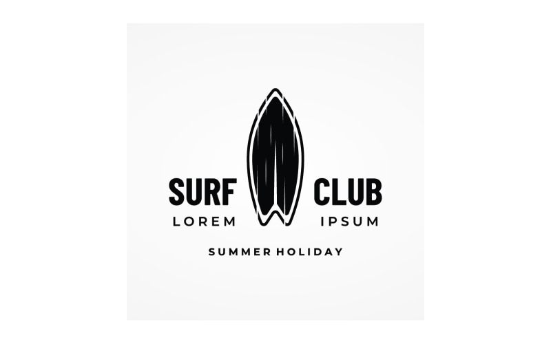 Логотип летнего отдыха клуба серфинга 7