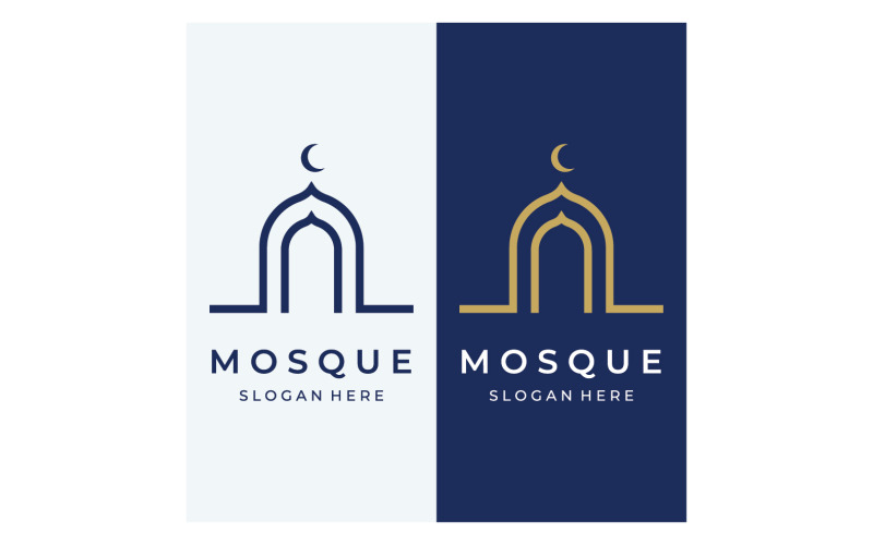 Moskee Logo vector sjabloon vector 11