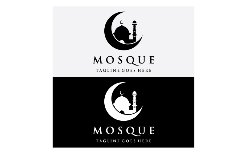 Moskee Logo vector sjabloon vector 12