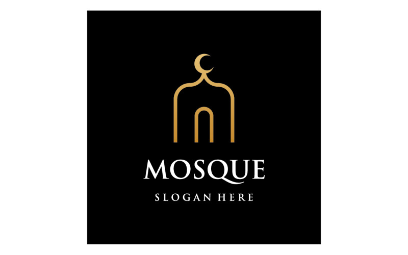 Moskee Logo vector sjabloon vector 2