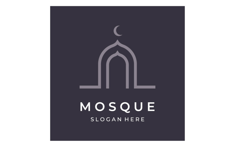 Moskee Logo vector sjabloon vector 3