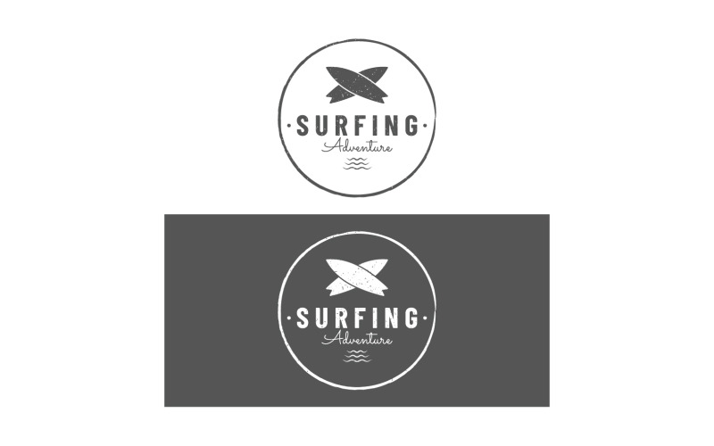 Surf club summer holiday logo 18