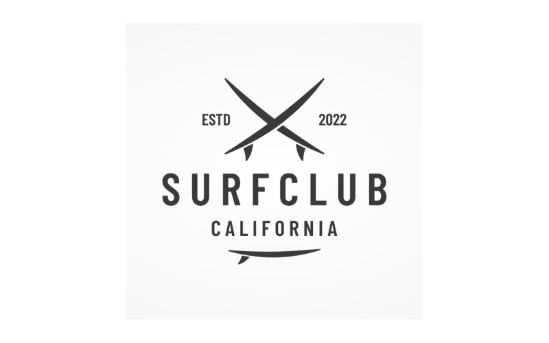 Logotipo 3 das férias de verão do clube de surf