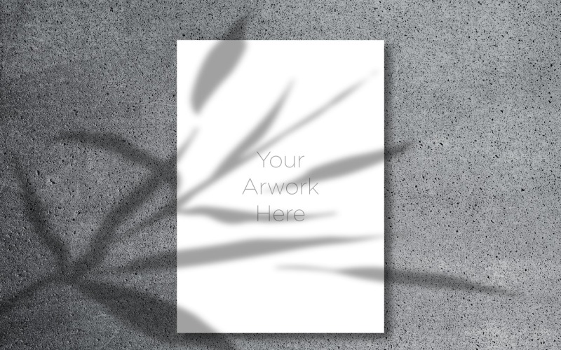 Brevhuvud Papper Mockup Med Bladskugga