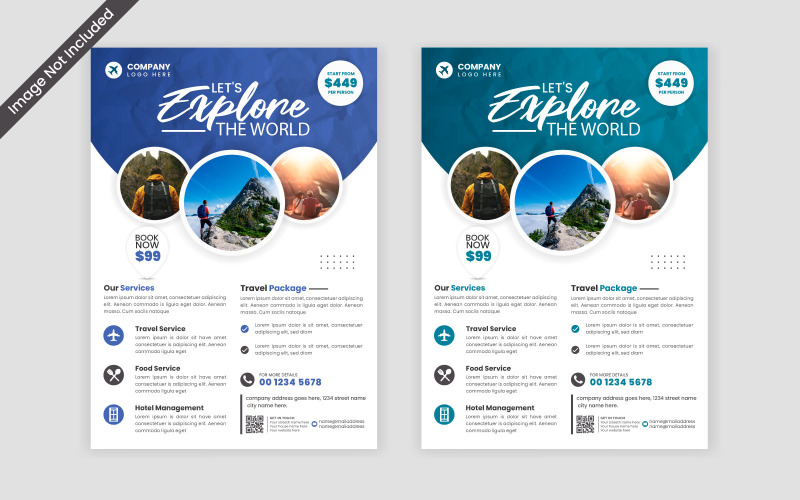 kreativ resebyrå flyer lämplig för baner, affisch, sociala medier post, flyer koncept