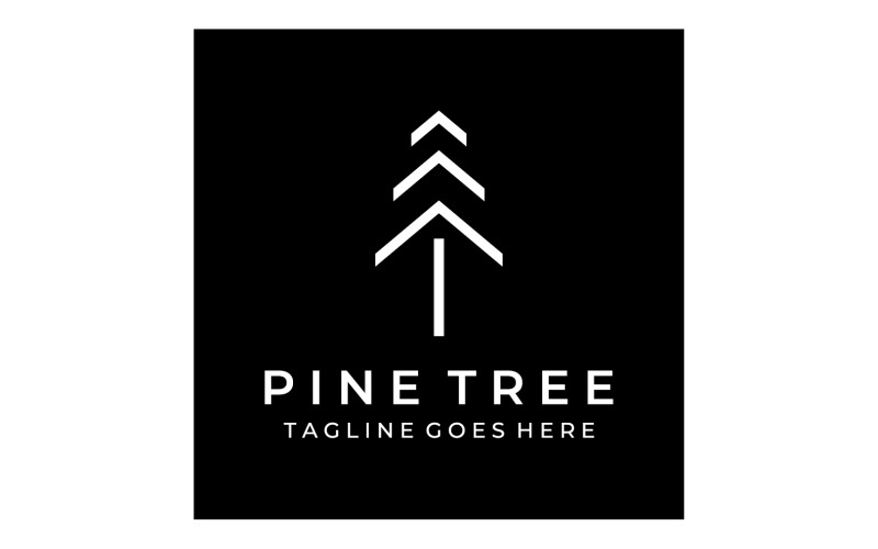 Dennenbos boom logo vector 3