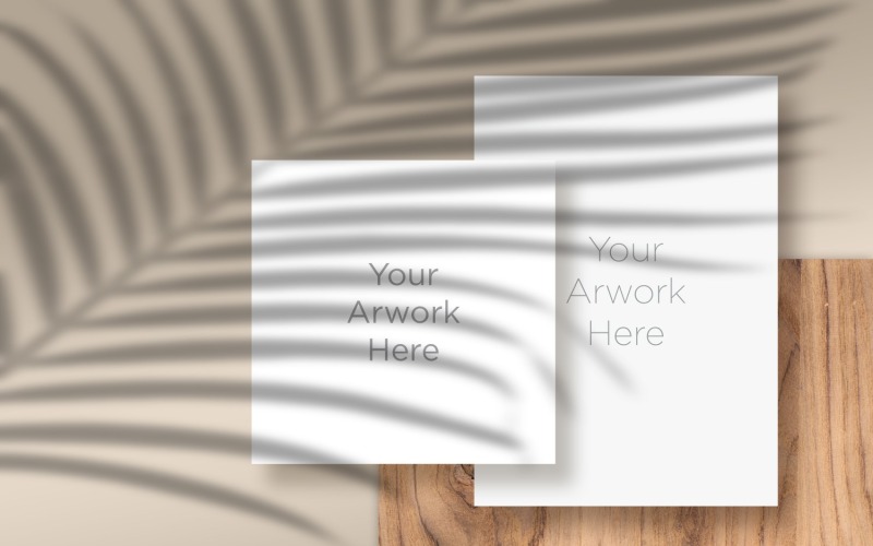 Mockup de membrete y papel cuadrado