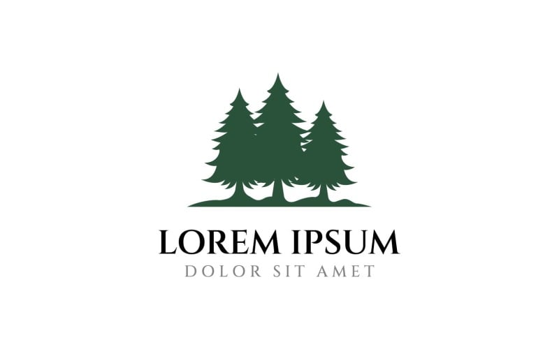 Pine forrest tree logo vector 10 #307694 - TemplateMonster