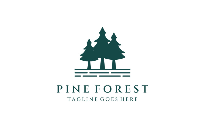 Pine Forrest Tree Logo Vector 12 #307696 - Templatemonster