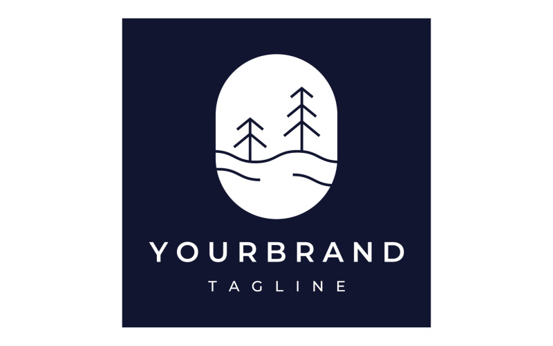 Pine forrest tree logotyp vektor 8