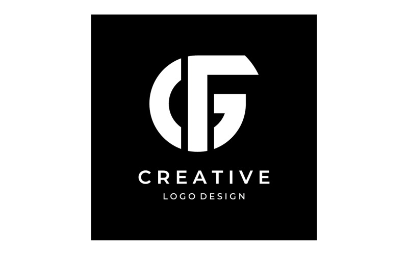 GF kombinační písmeno počáteční logo společnosti 3