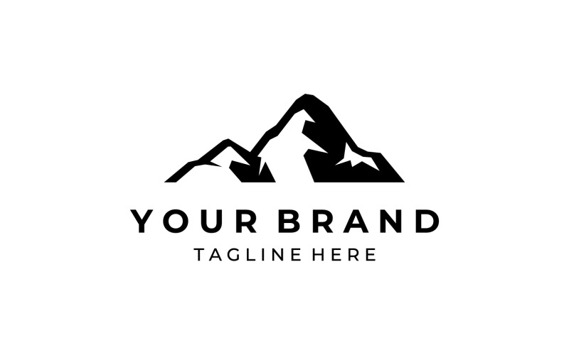 Logo montagne icône vintage vecteur 2