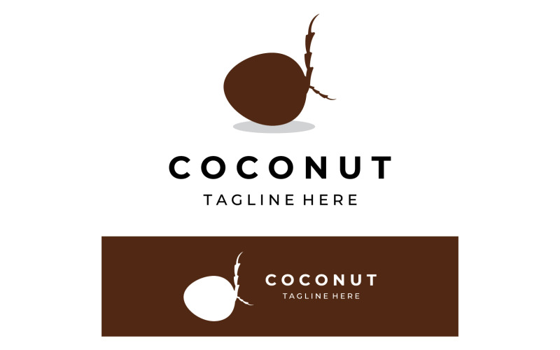 Логотип свіжого напою кокосових фруктів 14