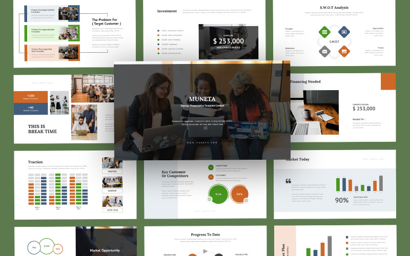Muneta Startup Business Google Slides sablon