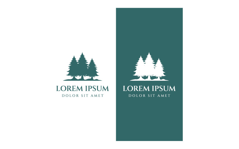 Wektor logo drzewa sosnowego 22