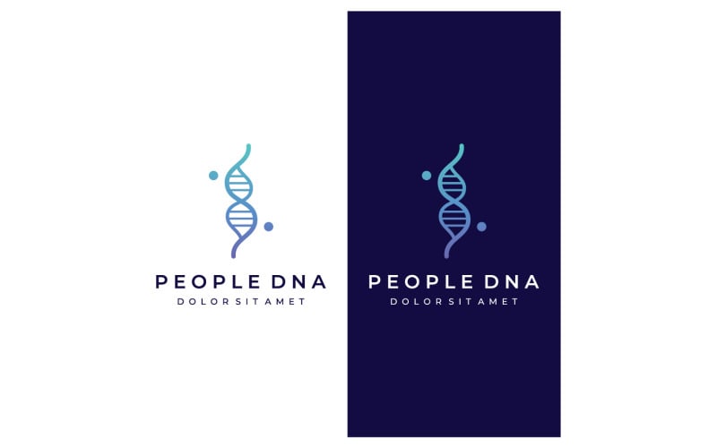 Dna medical health logo vector 13