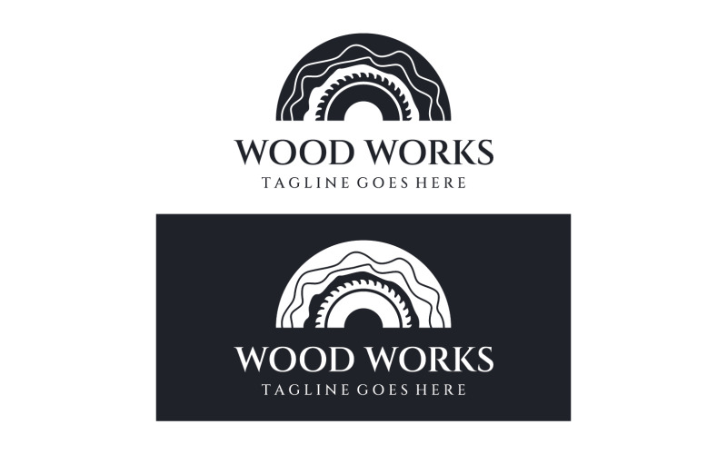 Houten meubelwerk logo vector 14