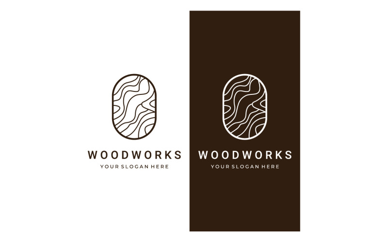 Logo de travail de meubles en bois vecteur 13