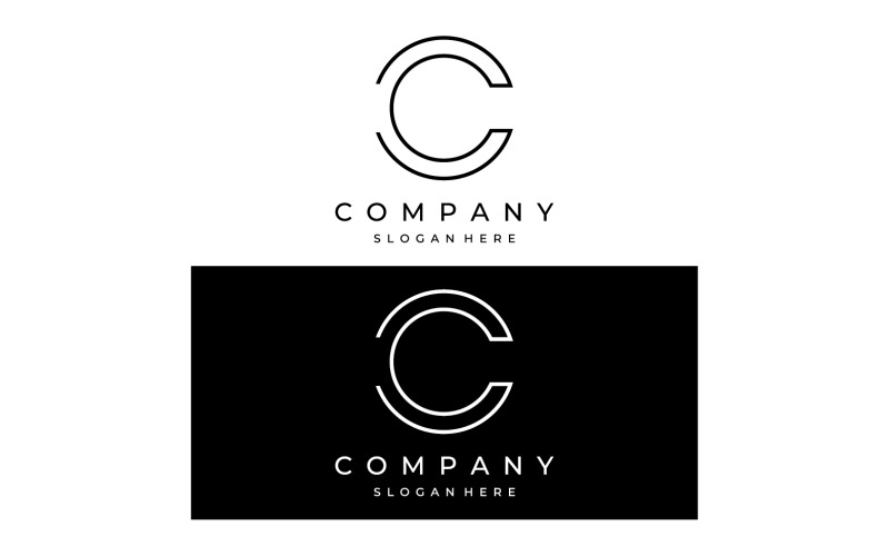Początkowy wektor logo litery C 5