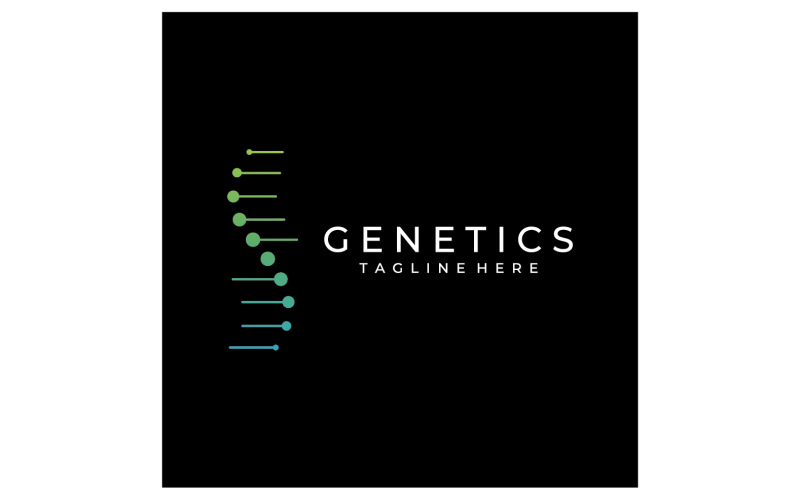 Vettore del logo della salute medica del DNA 1