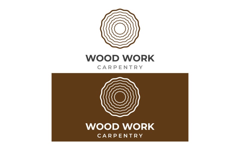 Wooden furniture work logo vector 16