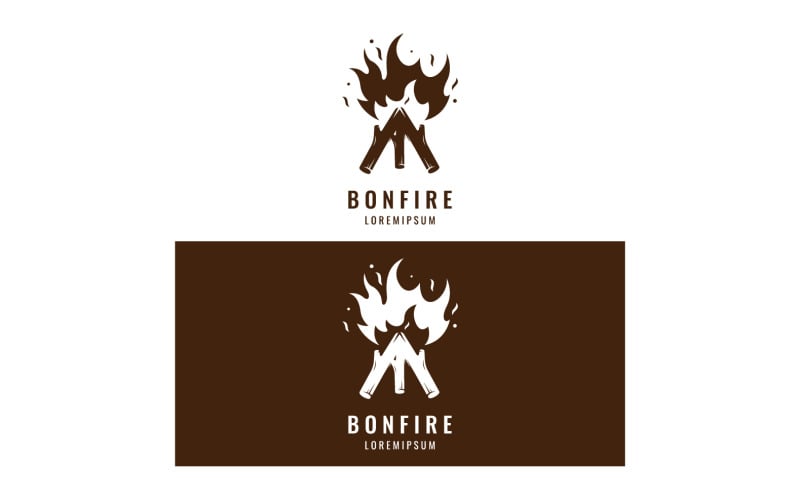 Campfire bonfire logo fire logo 8