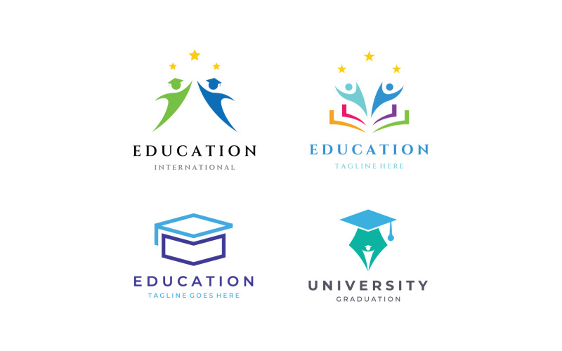 Istruzione vettore logo scuola universitaria 28