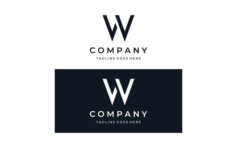 W letter initial vector design 6 #307978 - TemplateMonster