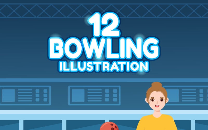 12 Bowling Game Illustration