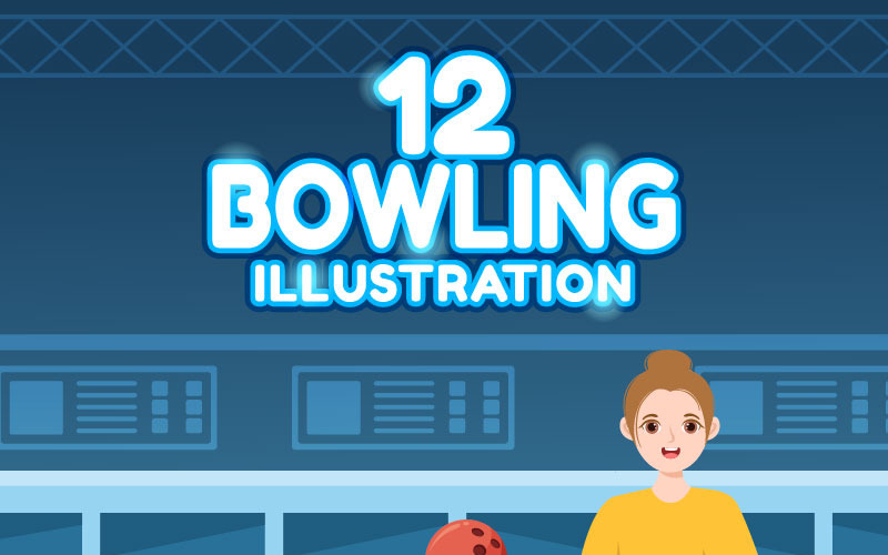 12 Bowling Game Illusztráció