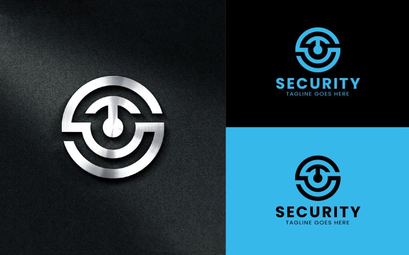 Création de logo de sécurité monogramme lettre S