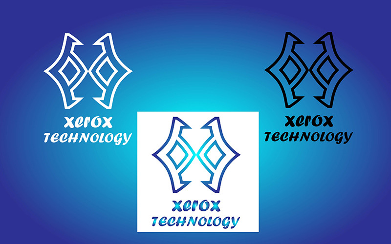 Logo de la technologie avec la lettre X