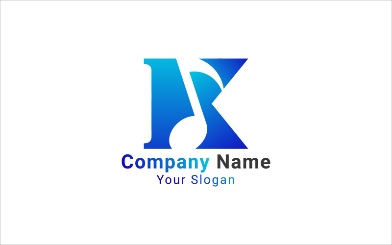 Logo Karaoke lettera K, logo lettera K