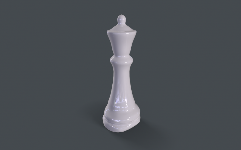 Modelo 3D Lowpoly da Rainha do Xadrez - TemplateMonster